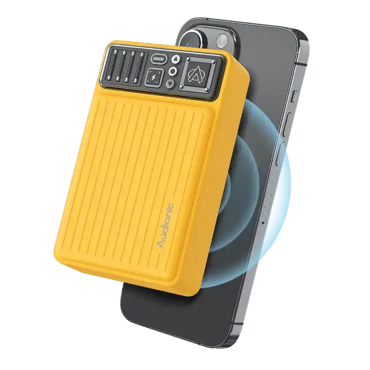 Audionic Magneto Pro Max 20000 MAh Wireless Powerbank (Yellow)