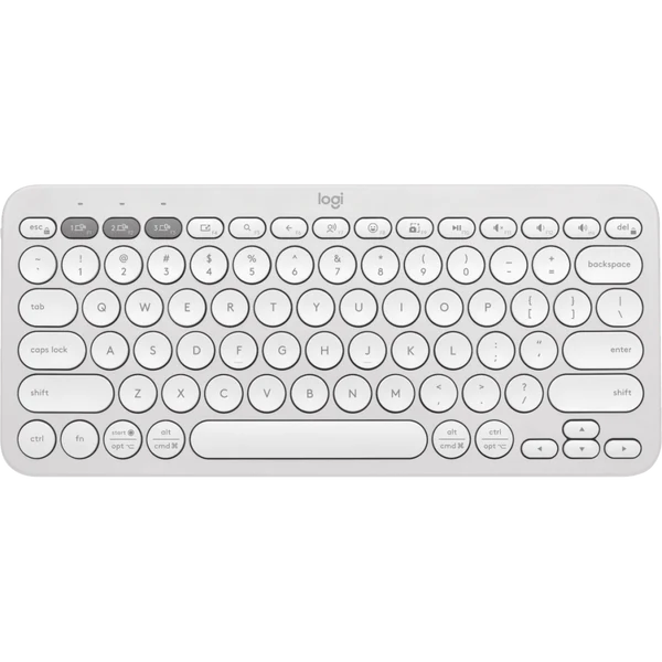 Logitech K380s Pebble Keys 2 Bluetooth Wireless Keyboard (White)
