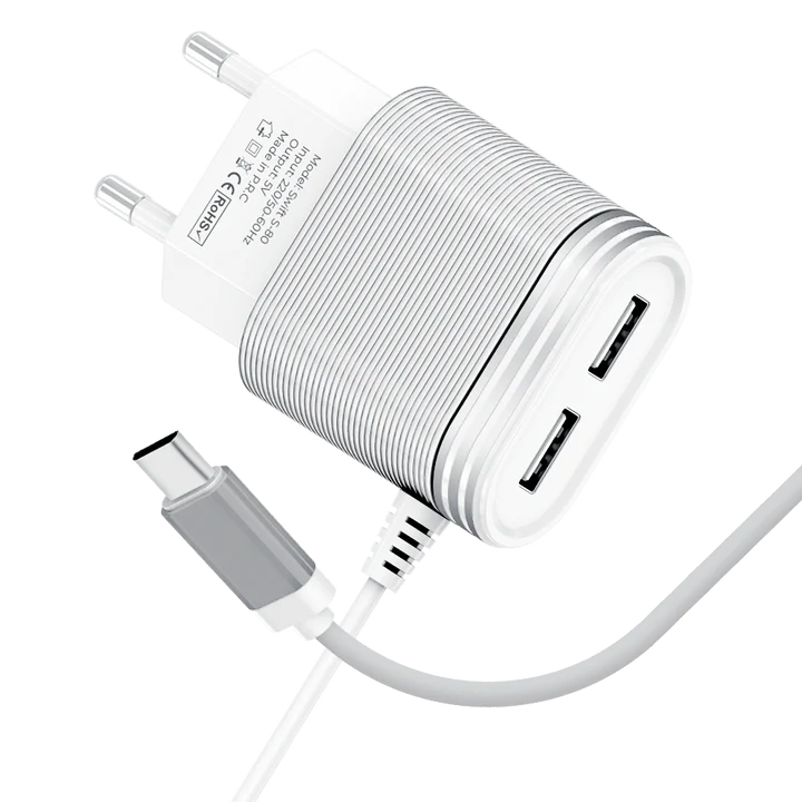 Audionic S-80 Type C 2.1 USB Port Charger